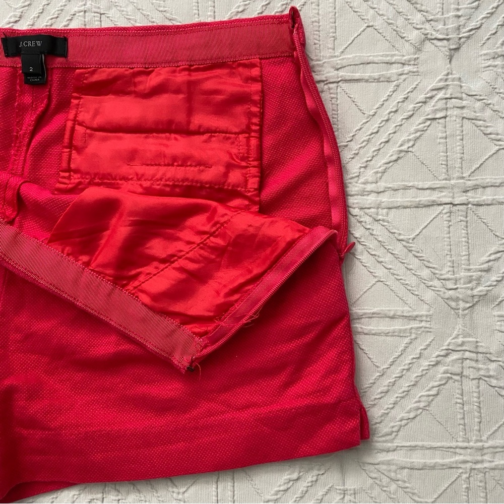J. Crew High Waist Shorts in Vibrant Red - Picture 4 of 9